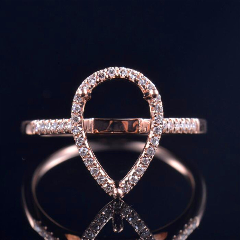 14K Rose Gold Couple Ring Mounting