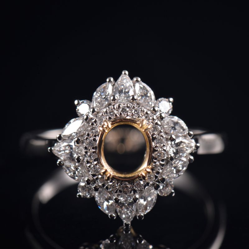 Art Deco Ring Semi Mount