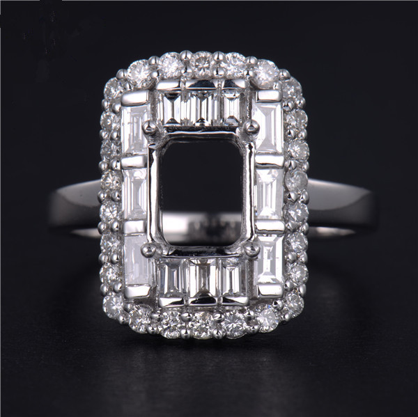 Art Deco Sparkly Solitaire Ring Setting