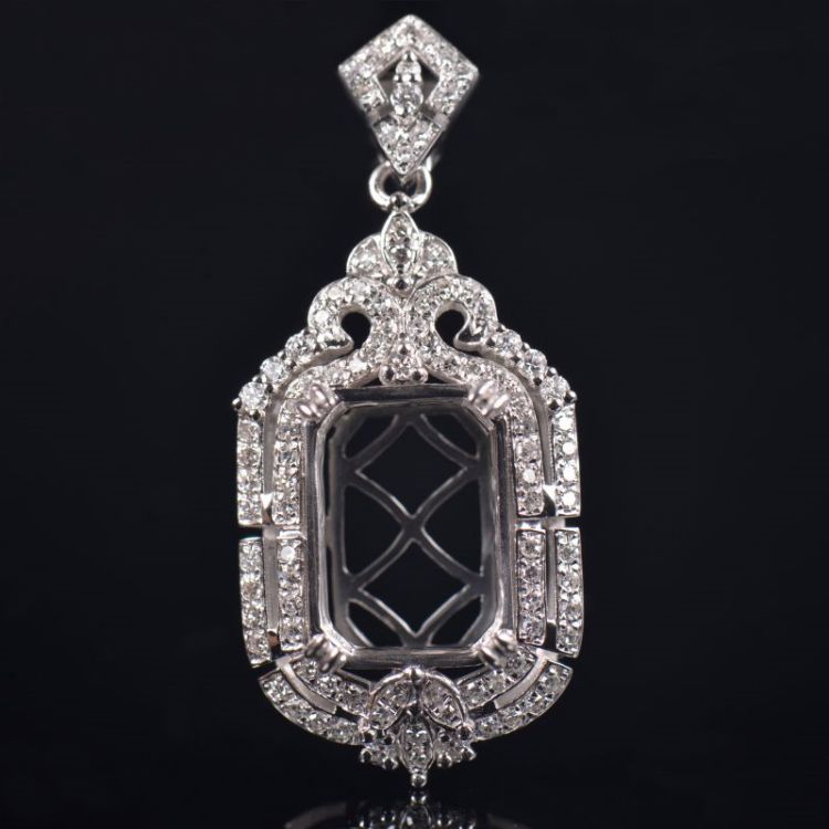 Classic Art Deco Emerald Cut Mounting