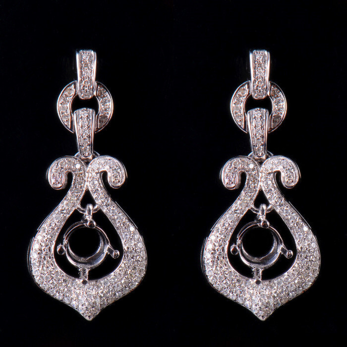 Classical Antique Earrings Semi Mount