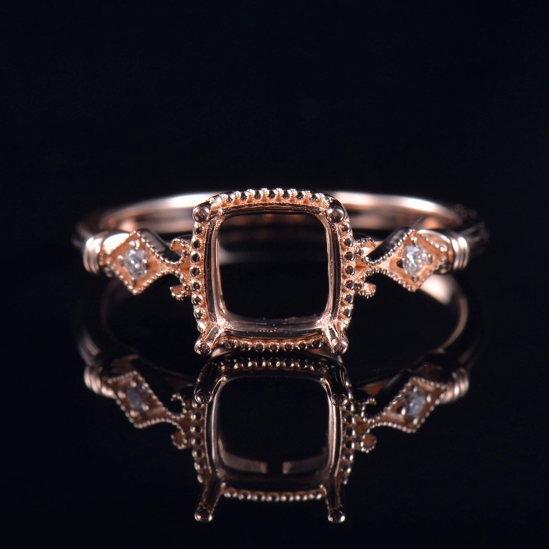 Detailed Lab Diamonds Ring Semi Mount