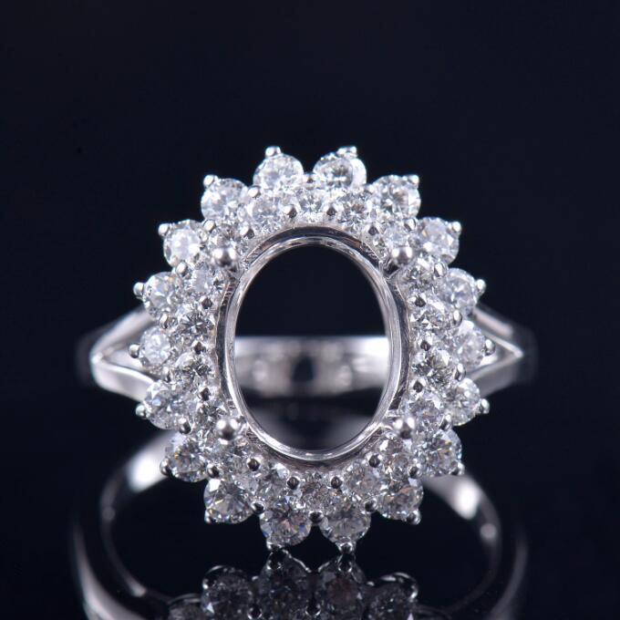 Double Halo Engagement Ring