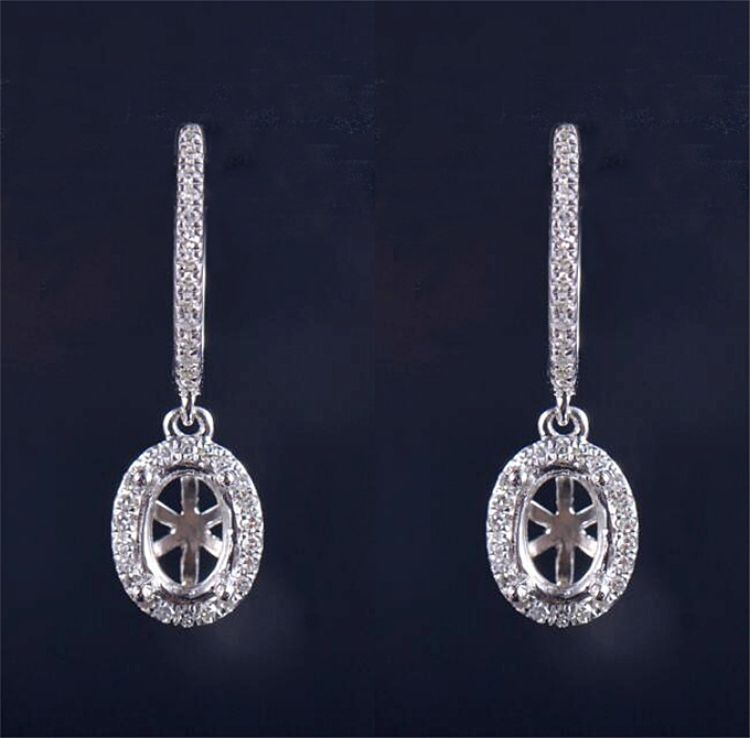 Elegant Lady Halo Earrings Mounting