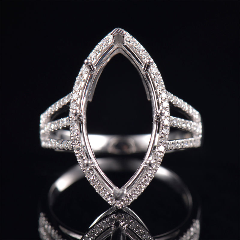 Fancy Marquise Cut Ring Semi Mount