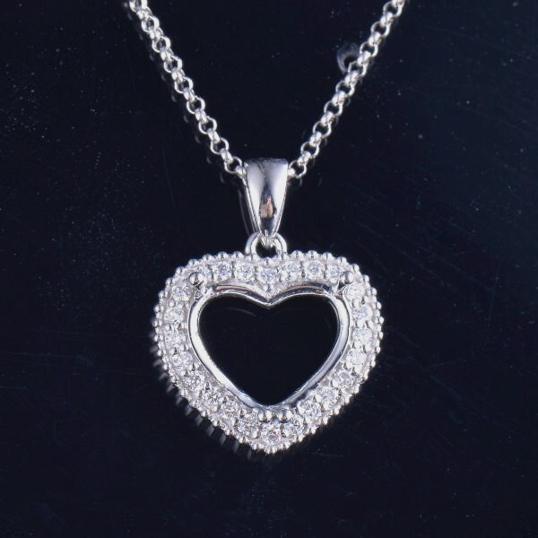 Fine Heart Cut Lady Pendant Mounting