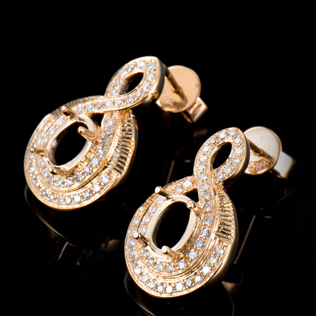 Flawless Sparkling Earrings Mounting