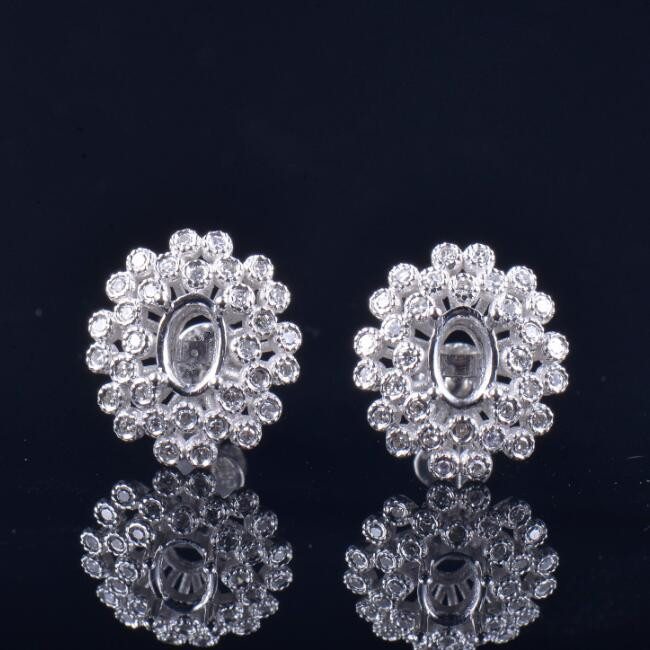 Floral Detailed Pretty Earrings Semi-Set