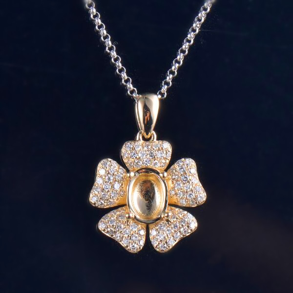 Floral Quality Charm Pendant Semi-Set