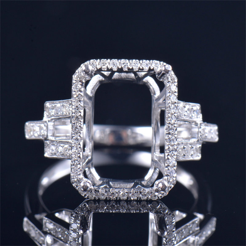 French Pave Elegant Lady Ring Setting