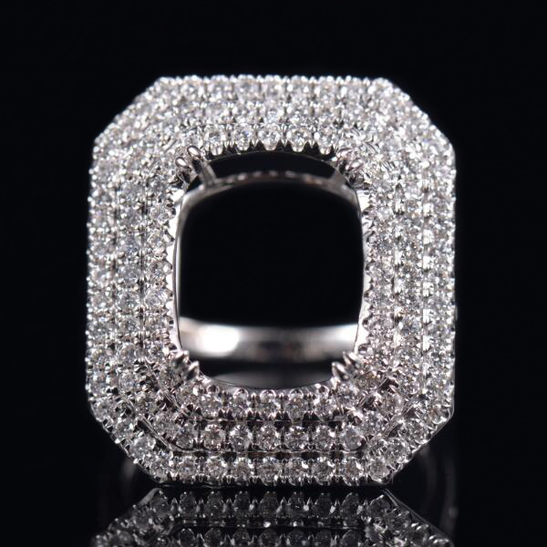 Luxury Sparkling Fancy Ring Mounting