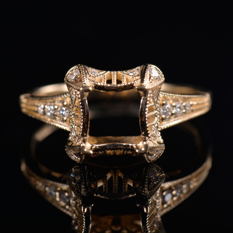 Milgrain Princess Ring Setting