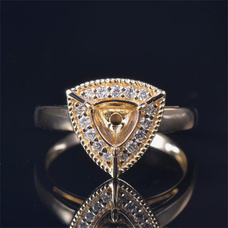 Milgrain Rare Trillion Cut Ring Mounting