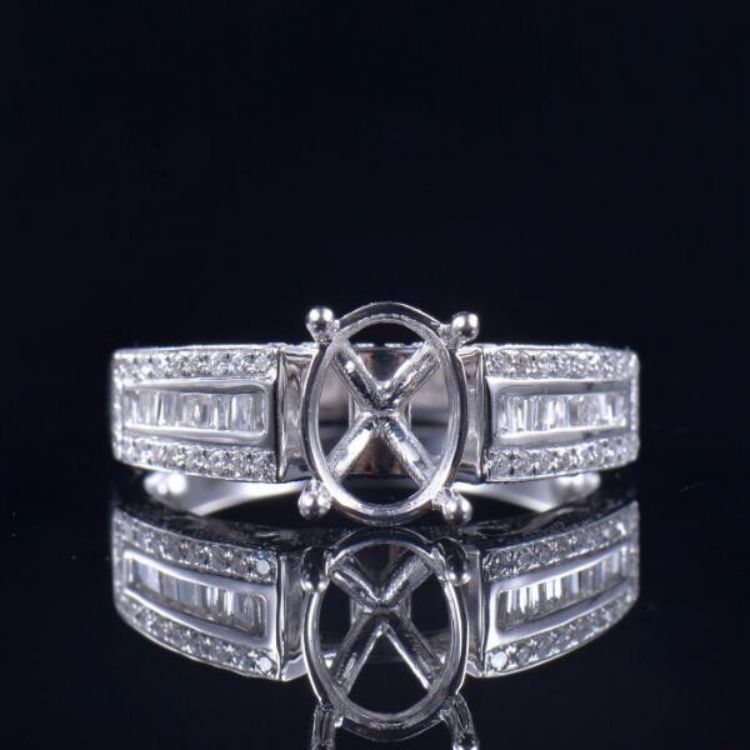 Pave Setting Promise Ring Semi Mount