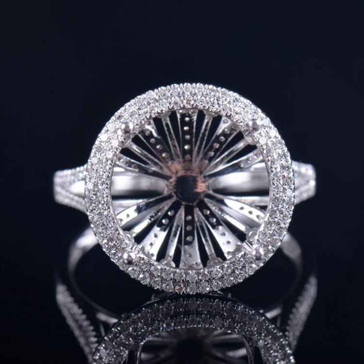 Petal Big Center Stone Ring Mounting