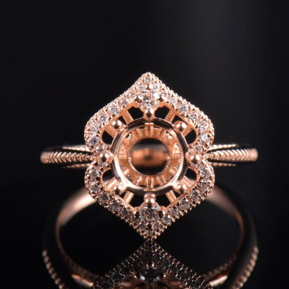 Rare Milgrain Women Ring Mounting