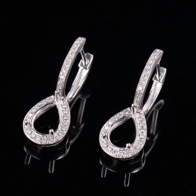 Sparkling Flawless Earrings Semi Mount