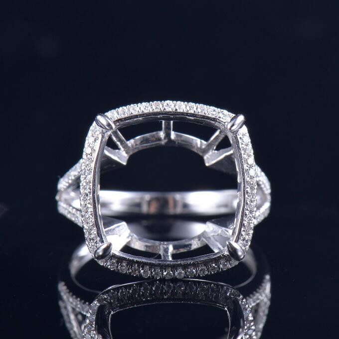 Sparkly Split Shank Ring Semi Mount