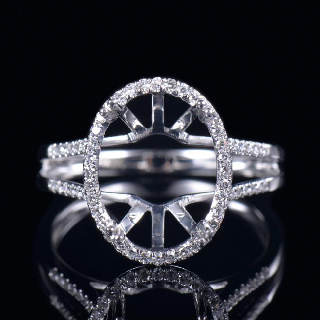 Split Shank Big Promise Ring Semi Mount