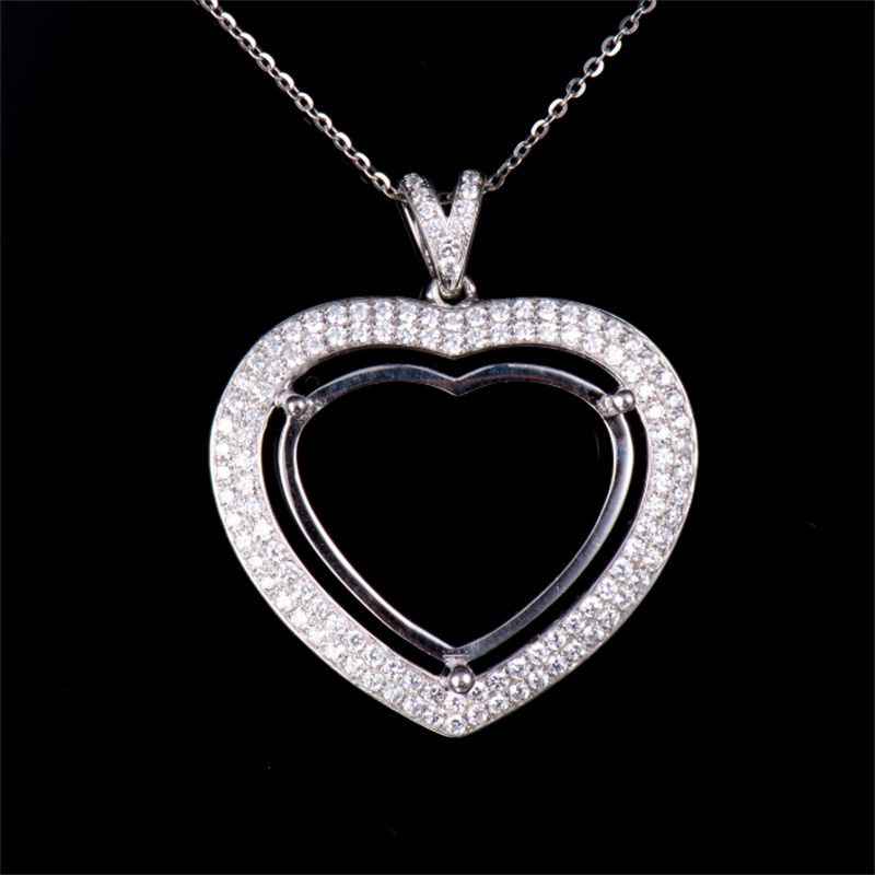 Stunning Heart Cut Pendant Semi Mount