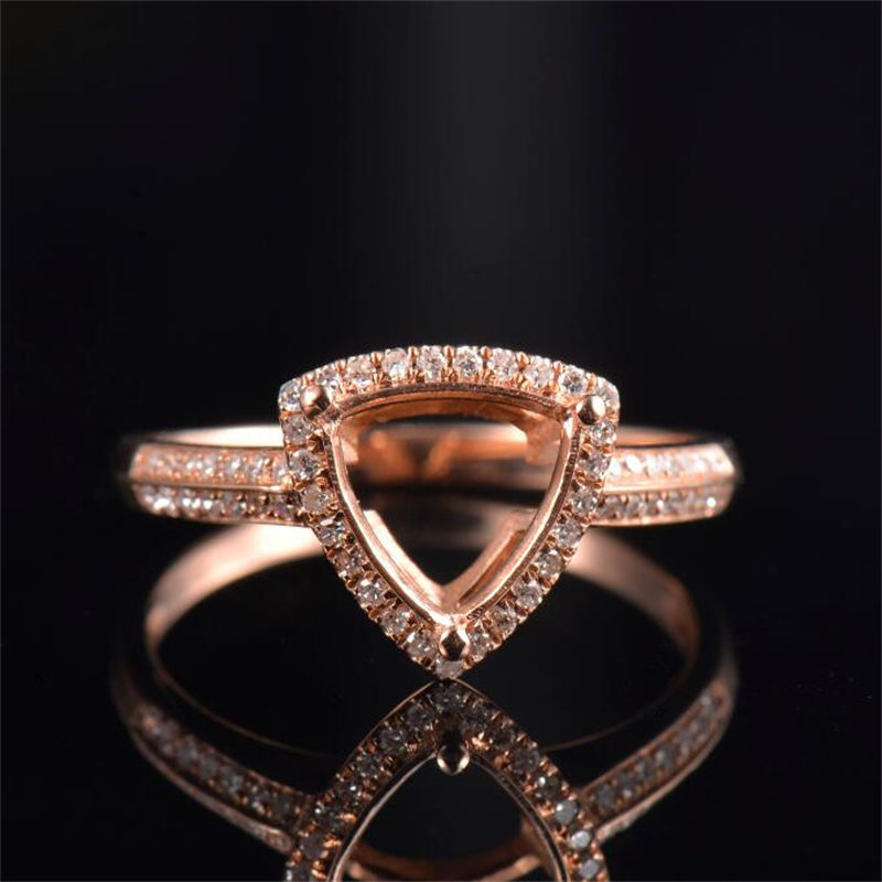 Trillion Shape Engagement Ring Setting