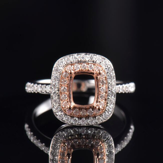 Vintage Deco Promise Ring Semi Mount